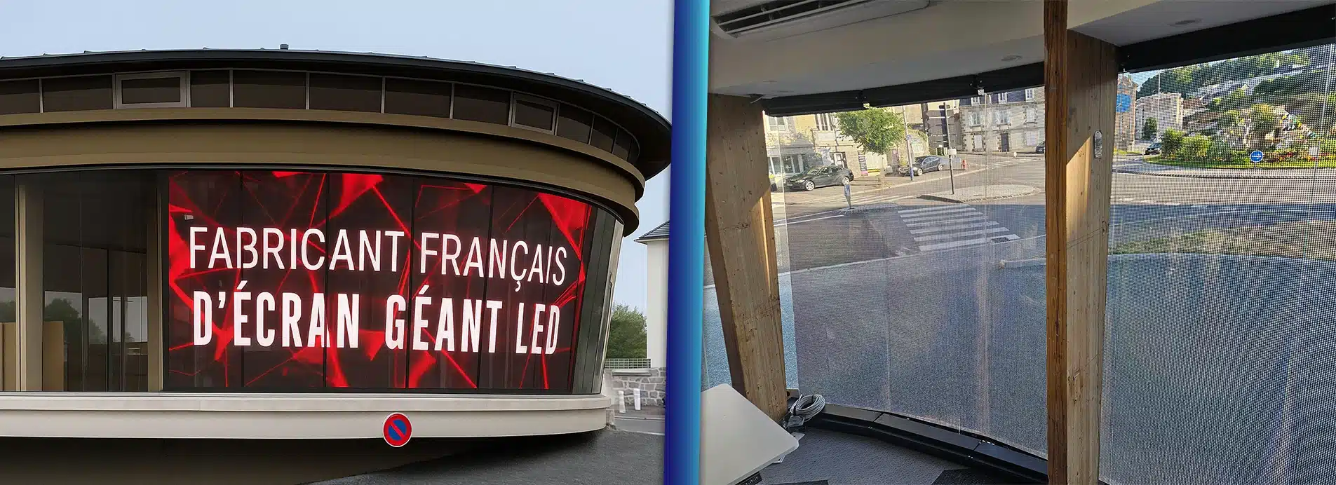 Viseul recto verso d'un écran LED transparent X7-AIR chez Vision Gueret